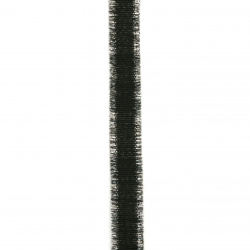 Ширит 16 мм черен с ламе сребро -1 метър