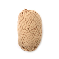 Прежда плетена лента 68 процента памук 32 процента полиамид цвят телесен -50 грама