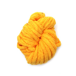 Fir de chenilă 100% poliester grosime 20 mm culoare galben ~240 grame -25 metri