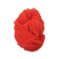 Fir de chenilă 100% poliester grosime 20 mm culoare portocalie ~240 grame -25 metri