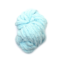 Fir de chenilă 100% poliester grosime 20 mm culoare albastru deschis ~240 grame -25 metri