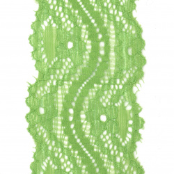 Banda elastica dantela 55 mm verde electrica -1 metru