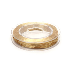 Braided Gold Lame Thread 0.3 mm – Elegant Metallic Craft Cord, ~30 m Roll