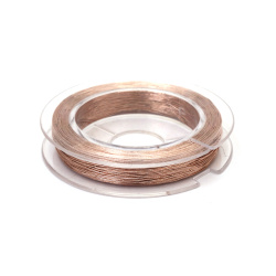 Braided Copper Lame Thread 0.3 mm – Elegant Metallic Craft Cord, ~30 m Roll