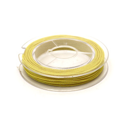 Bright Yellow Elastic Cord 0.6 mm – Stretchy, Strong & Decorative Craft String, ~10 m Roll