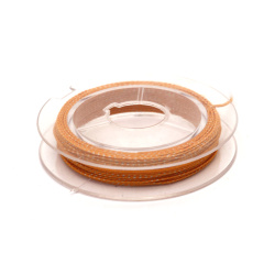 Dark Yellow Elastic Cord 0.6 mm – Strong, Stretchy & Decorative Craft String, ~10 m Roll