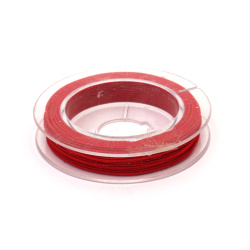 Red Elastic Cord 0.6 mm – Strong, Stretchy & Decorative Craft String, ~10 m Roll