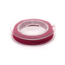 Fuchsia Elastic Cord 0.6 mm – Stretchy, Strong & Decorative Craft String, ~10 m Roll