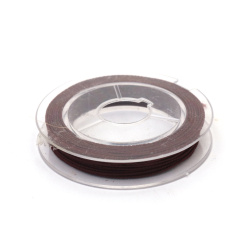 Brown Elastic Cord 0.6 mm – Strong, Flexible & Versatile Craft String, ~10 m Roll