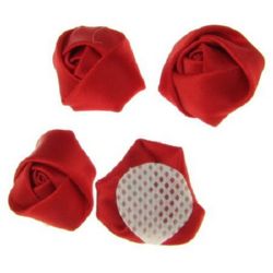 Rose 25x15 mm red -10 pieces