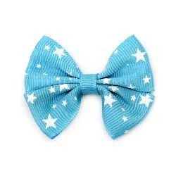 Ribbon 56x43x8 mm blue with white stars rips -5 pieces