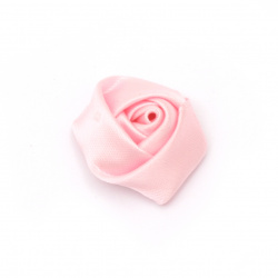 Τριαντάφυλλο σατέν 25x15 mm ροζ -10 τεμάχια