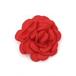 Textil trandafir 35 mm culoare butucului roșu -5 bucăți
