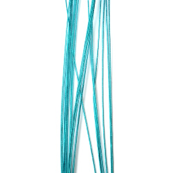 Sârmă pentru flori culoare albastru deschis 0,9 mm ~82 cm - 20 bucăți
