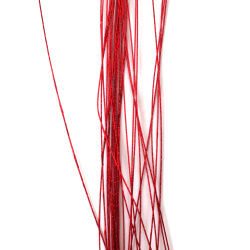 Sârmă pentru flori culoare roșie 0.5 mm ~80 cm - 30 bucăți