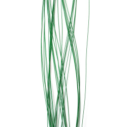 Sârmă pentru flori culoare verde 0.5 mm ~80 cm - 30 bucăți