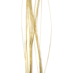 Sârmă pentru flori auriu deschis 0.5 mm ~80 cm - 30 bucăți