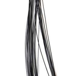 Sârmă de flori neagră 0,5 mm ~80 cm - 30 bucăți