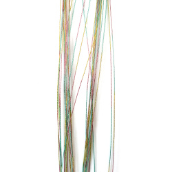 Sârmă pentru flori culoarea curcubeului pal 0,5 mm ~80 cm - 30 bucăți