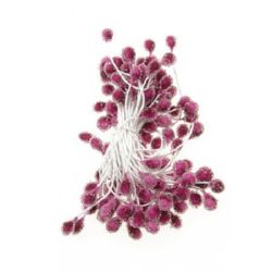 Double-sided Sugar Stamens for DIY Flowers, Bouquets, Wreaths / Cyclamen / 5x7x57 mm ~ 65 pieces