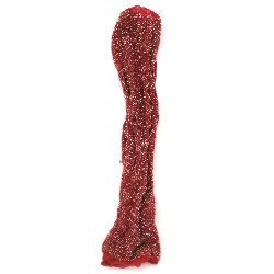Not Available Online. You can also buy at EM ART stores and at +359 884 000 893 DIY Polyester sleeve / tights / red with lama -3 pieces