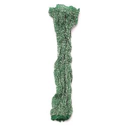 Polyester sleeve /pantyhose type/ green with glitter thread for flower making - 3 pieces