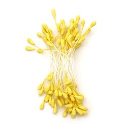 Stamens for decoration, Yellow Two-Sided, 3x6x70mm, ±144 pcs