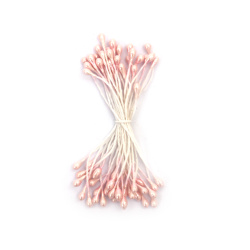 Stamens for Decoration, Light Pink Two-Sided, 3x6x65mm, ±144 pcs