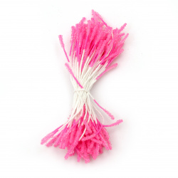 Захарни тичинки с тел двустранни цвят розов електрик 3x10x60 мм ~170 бр