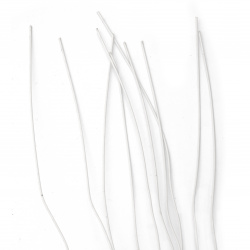 Floral wire with rubberised coating 1.5 mm ~83 cm white - 10 pieces