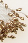 Stamens with glitter double-sided 2.5x5x55 mm gold ± 150 pieces