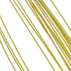 Цветарска тел цвят злато 0.9 мм ~82 см -20 броя