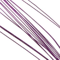 Fir sarma  floral 0,9 mm ~ 82 cm culoare  violet -20 bucăți