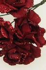 Τριαντάφυλλα 35 mm κόκκινο χρυσόσκονη -6 τεμάχια