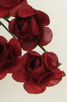 Buchet de trandafir de hârtie și sârmă de 18 mm roșu -12 bucăți