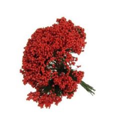 Букет за декорация храст цвят червен 70 мм -12 броя