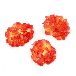 flori cuișoare de culoare 45 mm cu boboc pentru montare portocaliu -10 bucăți