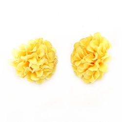 Λουλούδι Γαρύφαλλο 45 mm  χρώμα  κίτρινο -10 τεμαχίων