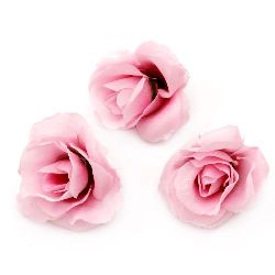 Λουλούδι τριαντάφυλλο Ροζ χρώμα 40 mm   - 10 τεμάχια