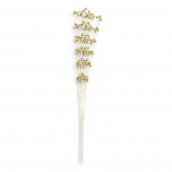 Ramură  perle aurii de 210 mm culoare -30 bucăți