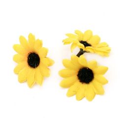 Sunflower  40 mm with a stump for installation - 20 pieces