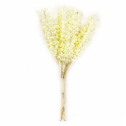 Branch Wire Flower snow 120mm ecru -12 pieces