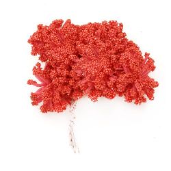 Bouquet of snow and rubber bush 85 mm red -12 pieces