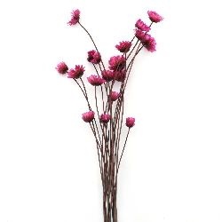 Букет сухи цветя Glixia за декорация цвят розов ~53 броя
