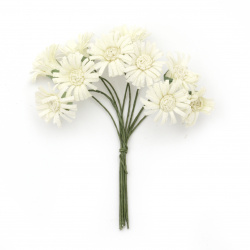 Bouquet of artificial flowers for decoration 20x90 mm color champagne - 10 pieces