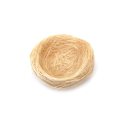 Bird's Nest made of Coconut Fiber for Decoration ~ 55 mm