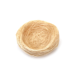 Bird's Nest made of Coconut Fiber for Decoration ~ 90 mm