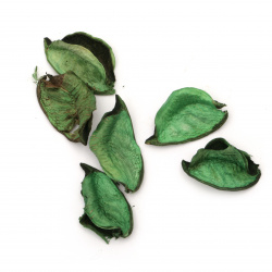 Сухи листа за декорация цвят зелен ~25 грама