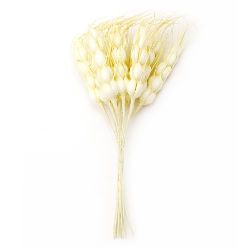 Bunch of Wheat Ears for Flower Arrangement and Decoration / Light Yellow / 12x180 mm - 10 pieces