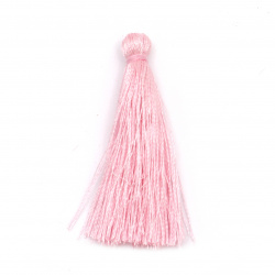 Fabric Tassel 50x5 mm color pink - 10 pieces